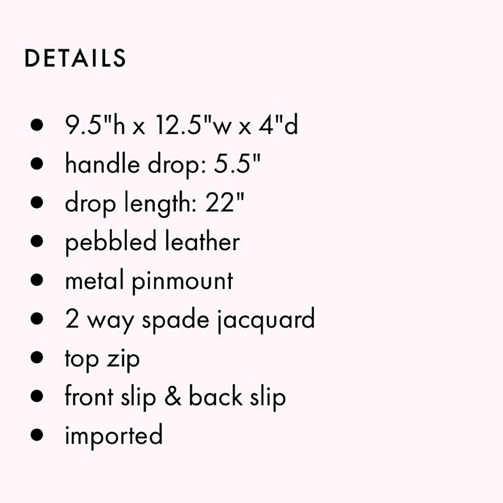 Kate Spade White Medium Purse(purchased from Kate Spade w/o tags) - Picture 6 of 7